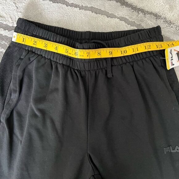 FILA Women’s French Terry Cloth Black Elastic Waist Joggers - Picture 7 of 9